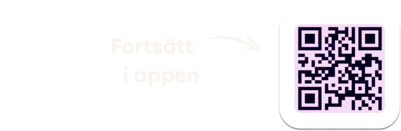 Fortsätt i appen med QR-kod